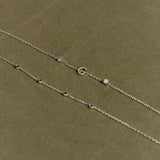 Sapphire Station Bracelet Sterling Silver