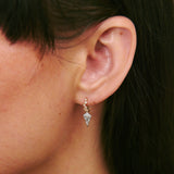 Diamond Rhombus Earring Charm 9k Gold