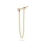 Diamond Chain Stud 9k Gold