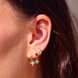 Diamond Star Earring Charm 9k Gold