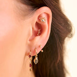 Diamond Fan Flat Back Earring 9k Gold