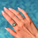 Diamond Solitaire Chain Ring 9k White Gold