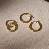 Small Twisted Hoop Earring Pair 9k Gold