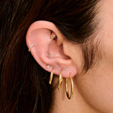 Large Statement Hoop Earring Pair 9k Gold
