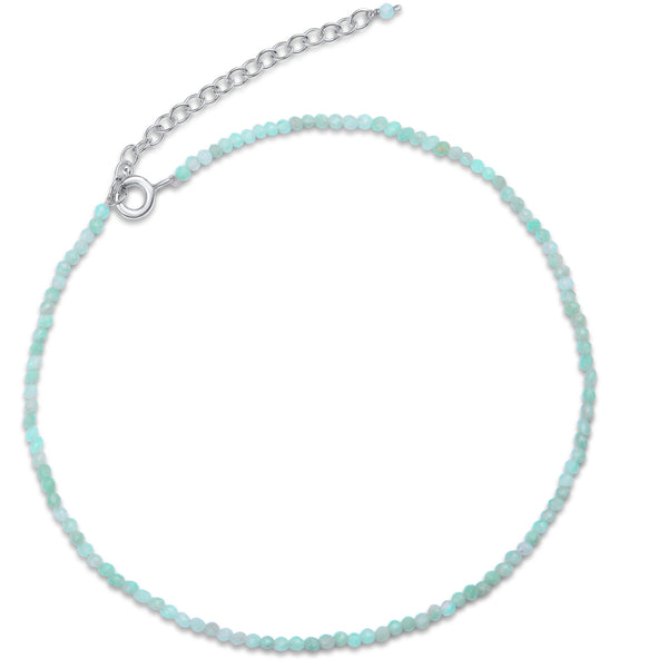 Amazonite Anklet Sterling Silver