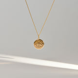 Dillon Diamond Coin Pendant 9k Gold