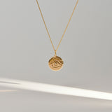 Dillon Diamond Coin Necklace 9k Gold