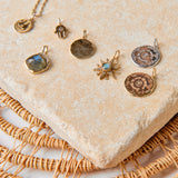 Limited Edition Diamond & Labradorite Star Necklace 9k Gold