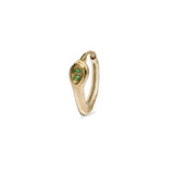 Emerald Snake Huggie 9k Gold