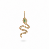 Emerald Snake Pendant 9k Gold