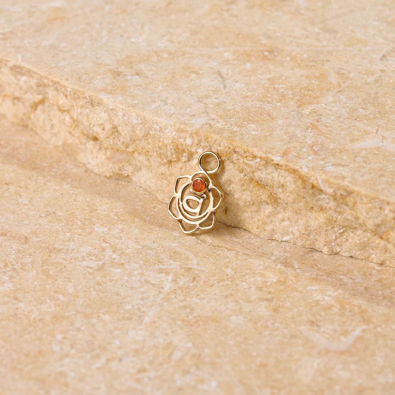 The Sacral Chakra Earring Charm 9k Gold Sample