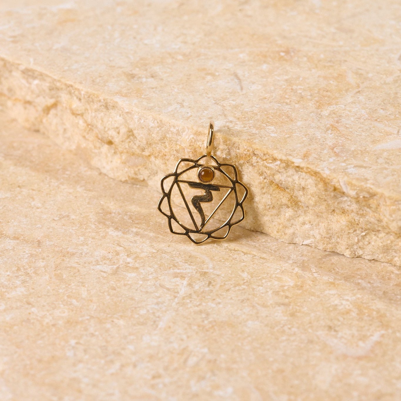 The Solar Plexis Chakra Earring Charm 9k Gold Sample