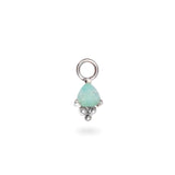 Amazonite Beaded Earring Charm Sterling Silver