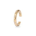 White Sapphire Celestial Ear Cuff 14k Gold Vermeil on white background