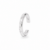 White Sapphire Celestial Ear Cuff Sterling Silver on white background