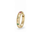 Celestial Gemstone Huggie Hoop Earring 9k Gold