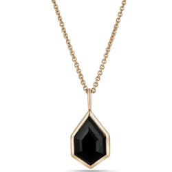 Black Onyx Kite Necklace 9k Gold