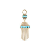 Limited Edition Aztec Turquoise Earring Charm 9k Gold