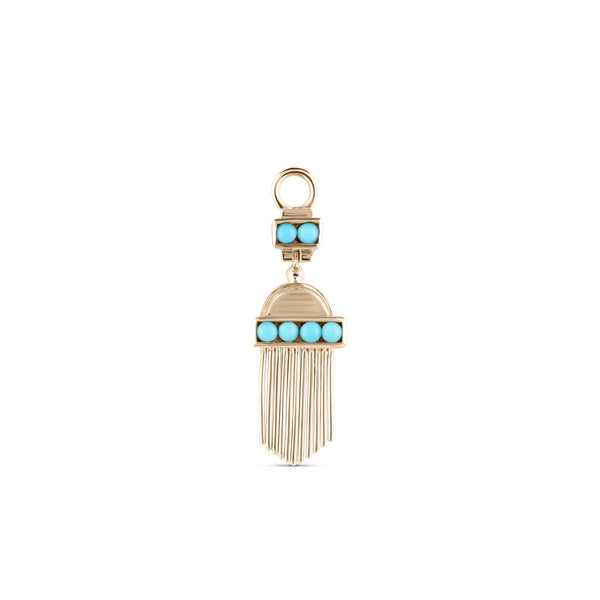 Limited Edition Aztec Turquoise Earring Charm 9k Gold