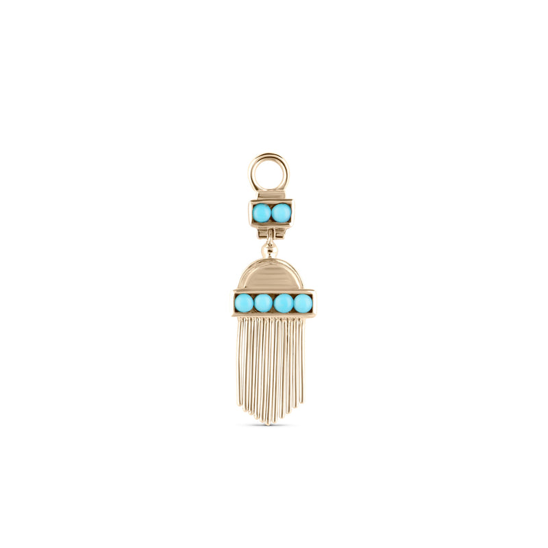 Limited Edition Aztec Turquoise Earring Charm 9k Gold