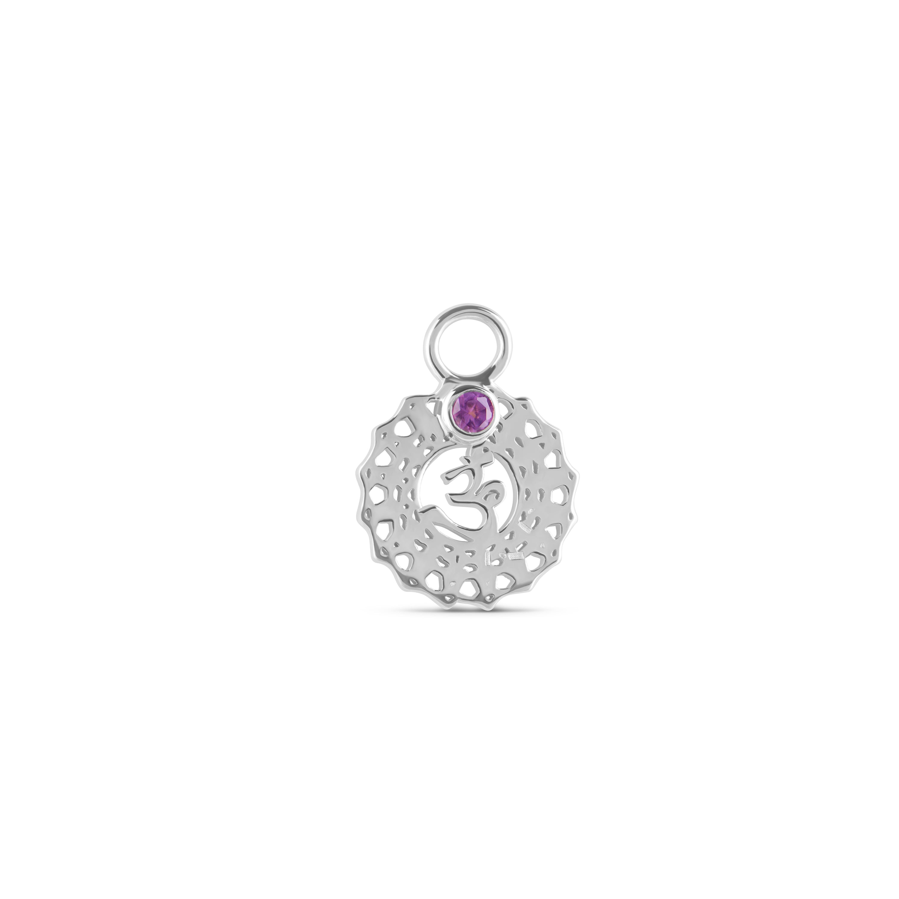 Crown Chakra Earring Charm Sterling Silver Sample