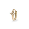 Diamond Cluster Huggie Hoop Earring 9k Gold