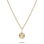 diamond solid gold coin necklace