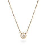 Diamond Solitaire Necklace 9k Gold