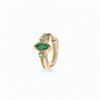 Emerald & Peridot Huggie Hoop Earring 9k Gold