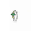 Emerald & Peridot Huggie Hoop Earring Sterling Silver