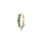 Emerald Huggie Earring 9k Gold