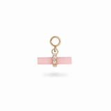 Guava Quartz T-Bar Earring Charm 9k Gold