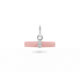 Guava Quartz T-Bar Pendant Sterling Silver