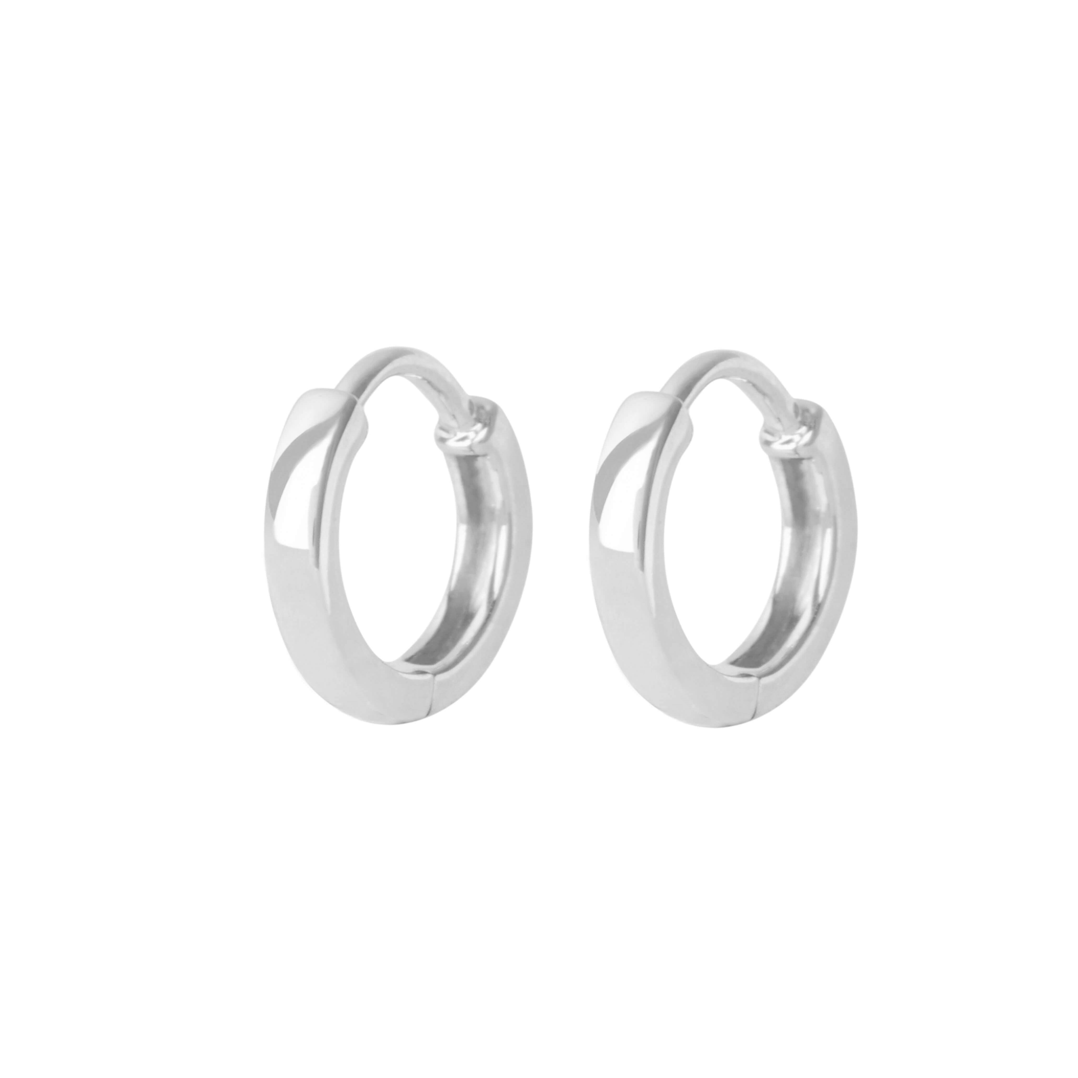 Huggie Hoop Earring Pair Sterling Silver