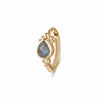 Labradorite Boho Huggie Hoop Earring 9k Gold