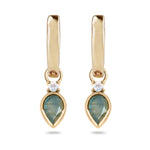 labradorite charm hoops gold white background