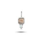 labradorite & opal pendant sterling silver