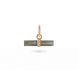 Labradorite T-Bar Pendant 9k Gold