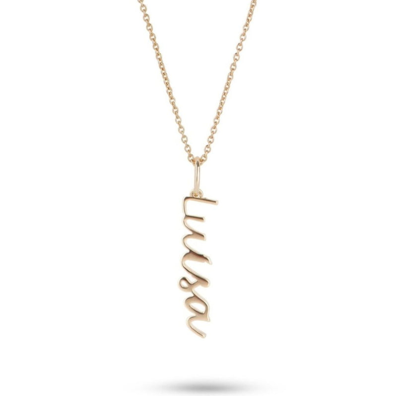 Personalised Name Pendant 9k Gold