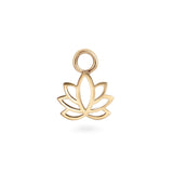Lotus Flower Earring Charm 9k Gold