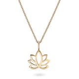 Lotus Flower Necklace 9k Gold