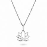 Lotus Flower Necklace Sterling Silver