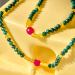 beaded jewellery on butter