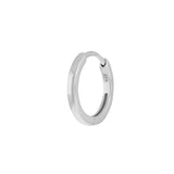 white gold hoop earring on a white background