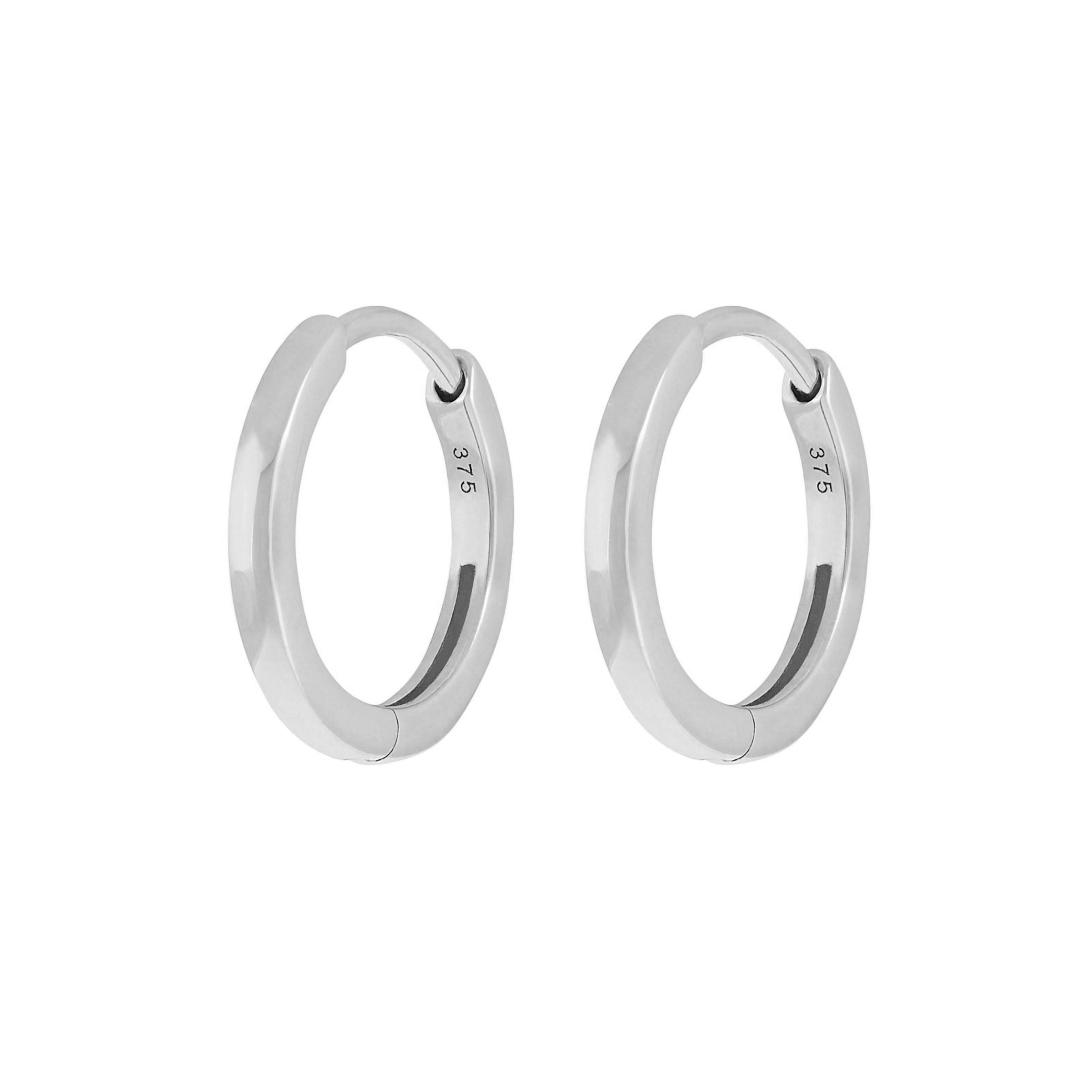 Medium Hoop Earring Pair Sterling Silver