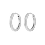 Medium Hoop Earring 9K White Gold Pair