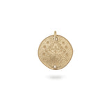 Diamond Mermaid Coin Pendant 9k Gold