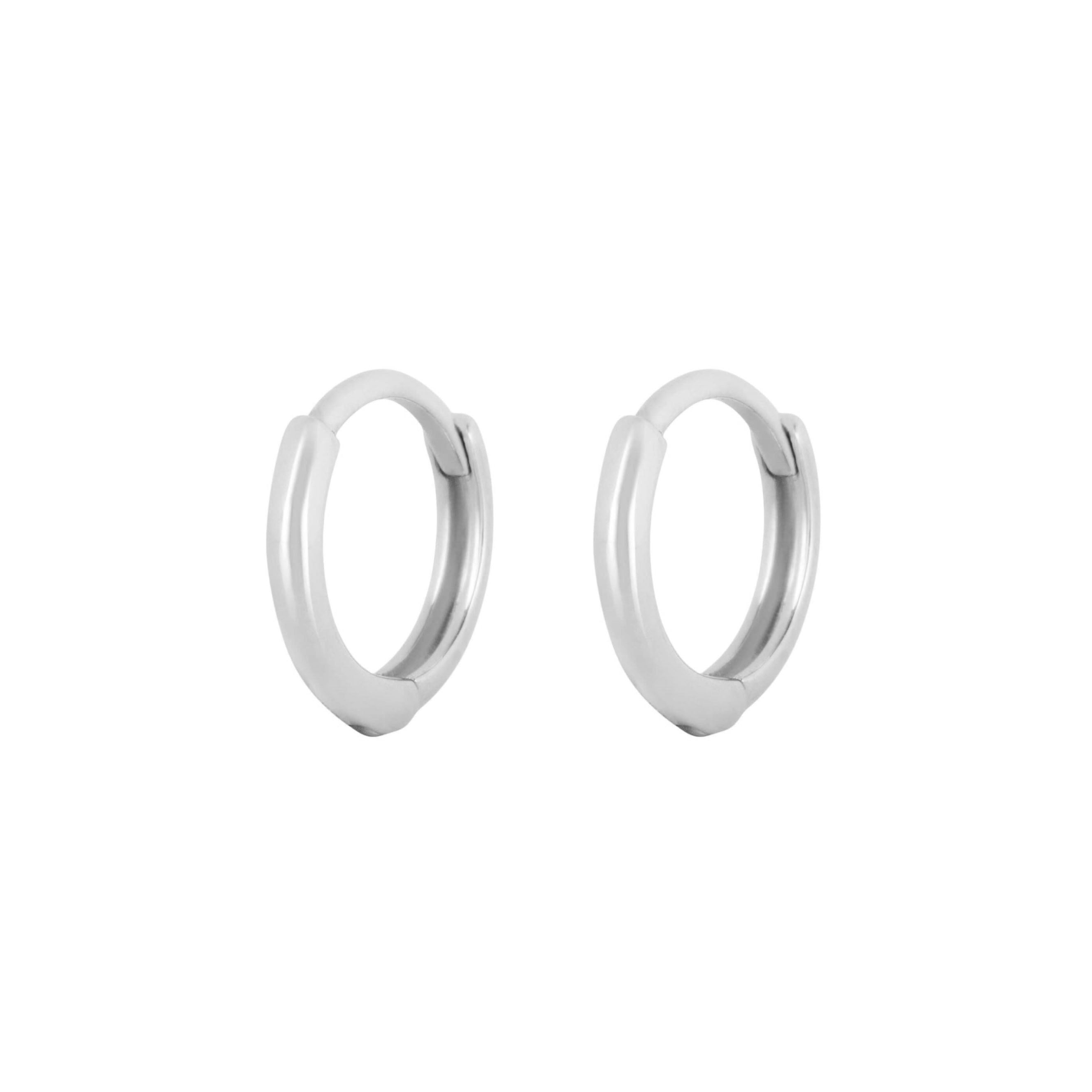 Mini Huggie Hoop Earring Pair Sterling Silver