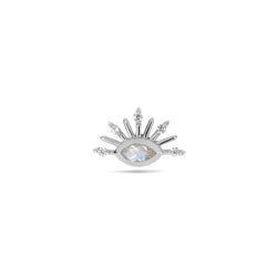 moonstone piercing flat back 14k white gold