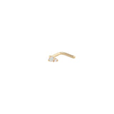 Diamond & Opal Nose Stud 9k Gold